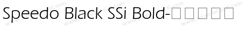 Speedo Black SSi Bold字体转换
